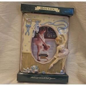 Vtg Holson 3D Ballerina Hand Painted 3 1/2 X 5 Picture Photo Frame Ballet 5x7